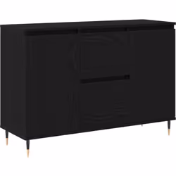 Ce buffet moderne en chêne noir est une super combinaison de fonctionnalité et de style, il offre plein de rangement tout en  ...