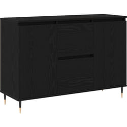 Buffet avec portes et tiroirs en chêne noir 101,5x35x70 cm Vidaxl