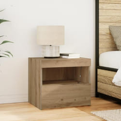 Cabinet De Chevet Avec Tiroir Chêne Artisanal 50 X 40 X 45 Cm Vidaxl