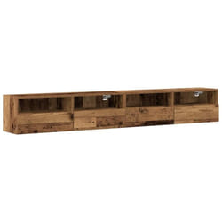 Vidaxl - Meuble tv mural 2 pcs Bois Ancien 100 x 30 x 30 cm