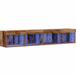 Ce meuble TV mixe le style industriel et un design pratique, fabriqué en bois solide récupéré qui donne des vibes rustiques.  ...