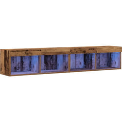 Vidaxl - Meubles tv avec lumières led 2 pcs Bois ancien 80x30x30 cm