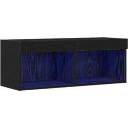 Vidaxl - Meuble tv Chêne noir 80 x 30 x 30 cm Bois d'ingénierie