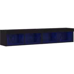 Ce meuble de rangement pour divertissements en chêne noir est un mix parfait de fonctionnalité et de style, idéal pour rehaus ...