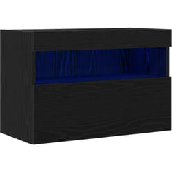 Vidaxl - Meuble tv avec éclairage led Chêne noir 60x30x40 cm