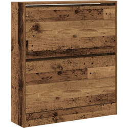 Buffet à chaussures avec tiroir escamotable bois ancien 80x21x87,5 cm Vidaxl