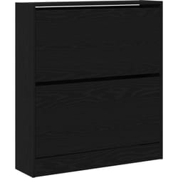 Vidaxl - Armoire à chaussures avec tiroir basculant Chêne noir 80x21x87,5 cm