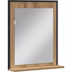 Ce miroir mural est un must pour toute salle de bain moderne. Le bois de chêne massif avec une finition artisanale est non se ...