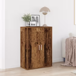Buffet Rustique - vidaXL - Bois Massif Récupéré - 3 Étagères - 2 Portes - Marron