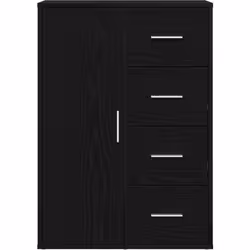 Ce buffet moderne avec sa belle finition en chêne noir apporte à la fois praticité et style, parfait pour toute salle à mange ...
