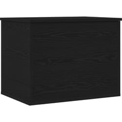 Coffre de rangement avec couvercle en chêne noir 60x42x46 cm en bois semi-massif vidaXL