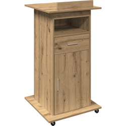 Vidaxl - Podium avec Roues en Chêne Artisan en Bois d'Ingénierie