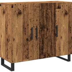 Buffet avec 3 portes en vieux bois 90x34x80 cm en bois d'ingénierie Vidaxl