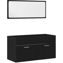 Ensemble de meubles de salle de bain 2 pcs Chêne noir Vidaxl