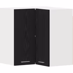 Cette armoire de cuisine d'angle moderne en chêne noir est une super addition à toute cuisine, idéale pour maximiser le range ...