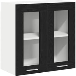 Vidaxl - Armoire en verre suspendue en chêne noir - 60x31x60 cm, fabriquée en bois d'ingénierie