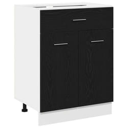 Vidaxl - Cabinet De Base Avec Tiroir Chêne Noir 60 X 46 X 81.5 Cm