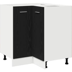 Vidaxl - Meuble de coin en chêne noir - 75,5 x 75,5 x 81,5 cm, en bois d'ingénierie