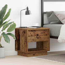 Table De Nuit Bois Ancien 45 X 34 X 44 Cm Bois D'Ingénierie Vidaxl