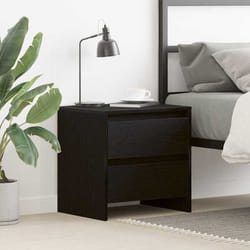 Cabinet De Chevet Avec Tiroir Chêne Noir 45 X 34 X 44.5 Cm Vidaxl