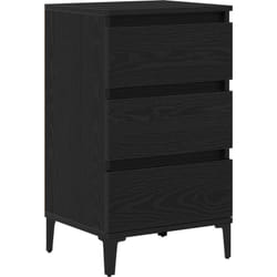 Table de chevet Noir Chêne 40x35x70 cm Bois d'ingénierie Vidaxl