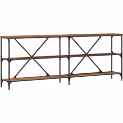 Cette table d'appoint en bois au style industriel est une belle combinaison de praticité et d'esthétique, parfaite pour les e ...