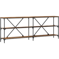Table Console Bois Ancien 200x30x75 cm Bois Aggloméré et Acier vidaXL