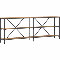 Cette table console est une belle pièce avec une ambiance industrielle chic, parfaite pour les styles modernes. Fait en chêne ...