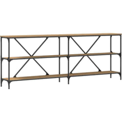 Vidaxl - Table console en chêne artisan de 200x30x75 cm en bois composite et en acier