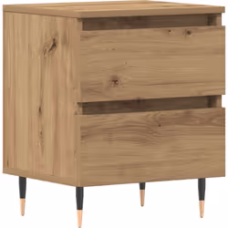 Cette table de chevet moderne a une finition en chêne artisanal qui s'accorde super bien avec n'importe quel style de chambre ...