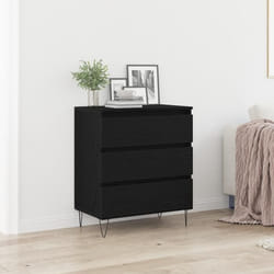 Buffet moderne en chêne noir - vidaXL - 3 tiroirs - Design contemporain - Finition mate