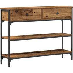 Table Console en Bois Vieilli 100x25x75 cm en Bois Ingénierie et Acier Vidaxl