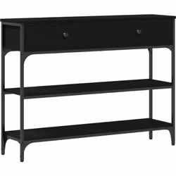 Cette table d'appoint moderne a un design élégant en chêne noir qui s'intègre super bien dans n'importe quel salon ou bureau ...