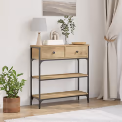 Cette table d'appoint en chêne massif rustique est un beau meuble qui va vraiment améliorer l'apparence de votre salon. Son m ...