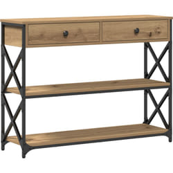 Vidaxl - Table Console Artisan Chêne 100x28x75 cm Bois d'ingénierie & Acier
