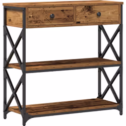 Cette table d'appoint au style industriel est un mélange stylé d'inspiration industrielle et de praticité, faite pour être ut ...