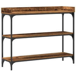 Table Console avec étagère Bois ancien 100 x 30 x 80 cm Vidaxl