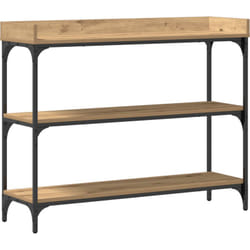 Vidaxl - Table Console en Chêne Artisan 100x30x80 cm en Bois Ingénierie et Acier