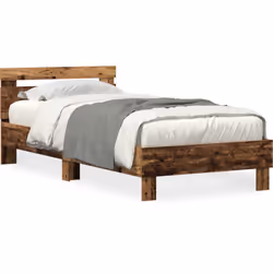 Ce cadre de lit rustique en bois massif mêle style et praticité, vous offrant une base solide pour bien dormir. La belle fini ...