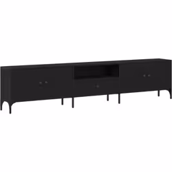 Ce meuble TV moderne en chêne noir combine style et fonctionnalité. Il s'intègre parfaitement dans les espaces modernes tout  ...