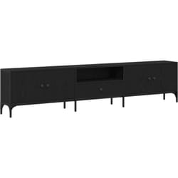Vidaxl - Meuble tv avec tiroir Noir Chêne 200x25x44 cm Bois d'ingénierie
