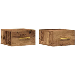 Cabinet de chevet 2 pcs Bois ancien 35 x 35 x 20 cm Vidaxl