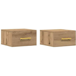 Cabinet de chevet 2 pcs chêne artisanal 35 x 35 x 20 cm Vidaxl