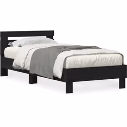 Ce cadre de lit vidaXL en chêne noir est un choix malin et pratique pour toute chambre moderne. Sa finition lisse et son desi ...