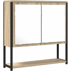 Miroir de salle de bain Beige 60 x 16 x 60 cm Bois d'ingénierie Vidaxl