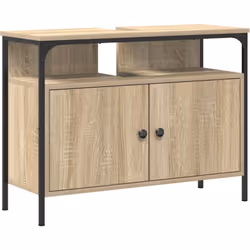 Cette unité de meuble de salle de bain contemporaine allie style et praticité, parfaite pour les adultes qui veulent un espac ...