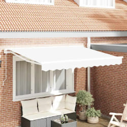 vidaXL Auvent Rétractable Blanc 350x200 cm tissu