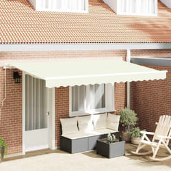 Auvent Rétractable Crème 400 X 200 Cm Polyester, Aluminium Vidaxl