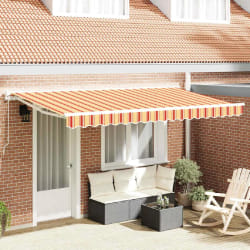 vidaXL Auvent Rétractable Rayure Multicolore 400x200 cm tissu