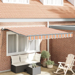 vidaXL Auvent Rétractable Multicolore 300 x 250 cm tissu